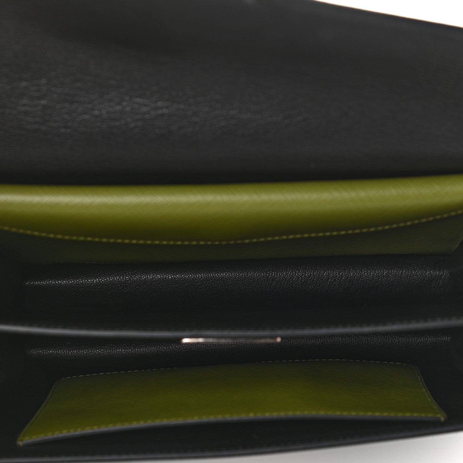 Prada Saffiano Lux Bi-Color Sound Shoulder Bag Mercurio Edera 5 of 8