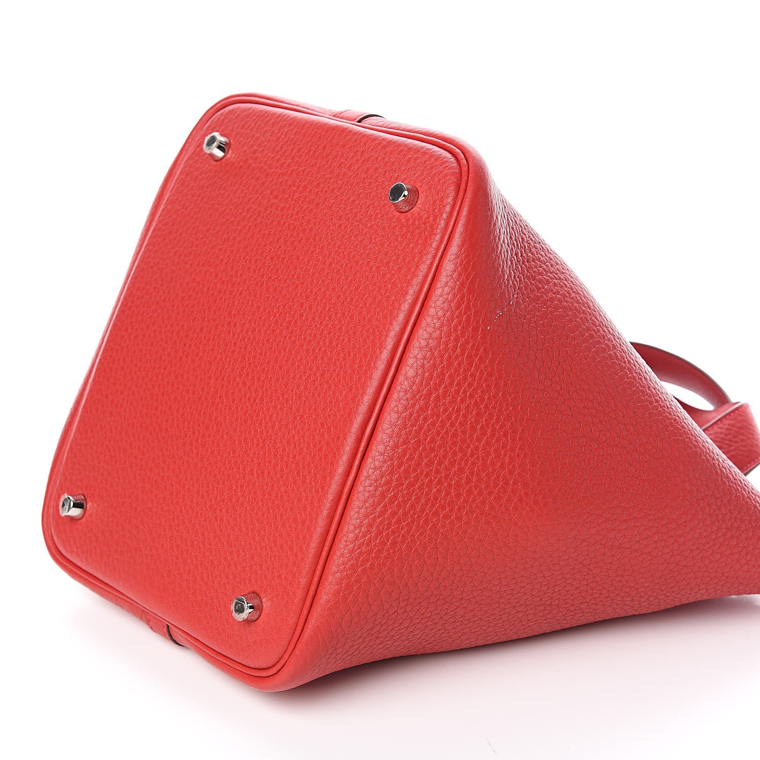 Hermes Taurillon Clemence Picotin Lock 22 MM Rouge Casaque 9 of 12