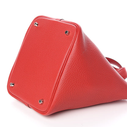 Hermes Taurillon Clemence Picotin Lock 22 MM Rouge Casaque 9 of 12