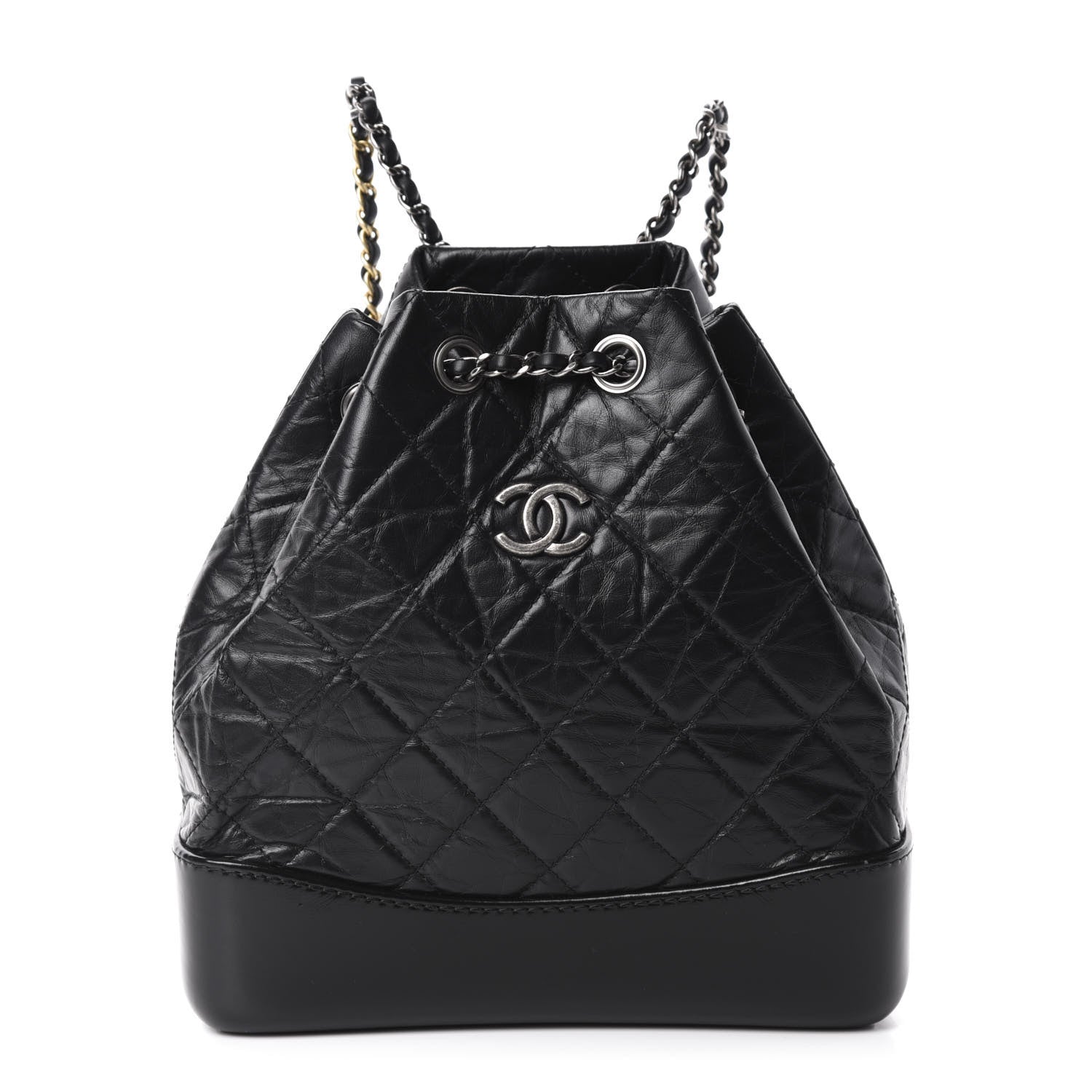 Chanel Aged Calfskin Quilted Small Gabrielle Backpack Black 1 of 9