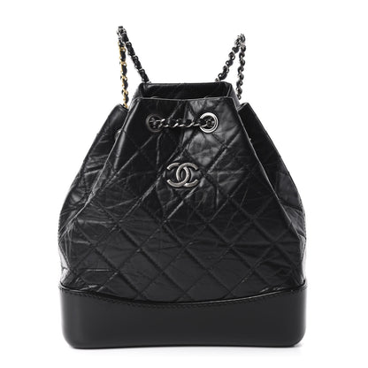 Chanel Aged Calfskin Quilted Small Gabrielle Backpack Black 1 of 9