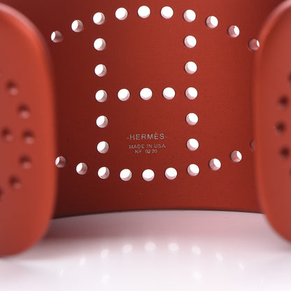 Hermes Aluminium Evelyne Sunset Cuff Bracelet T2 Orange Tropique 3 of 4