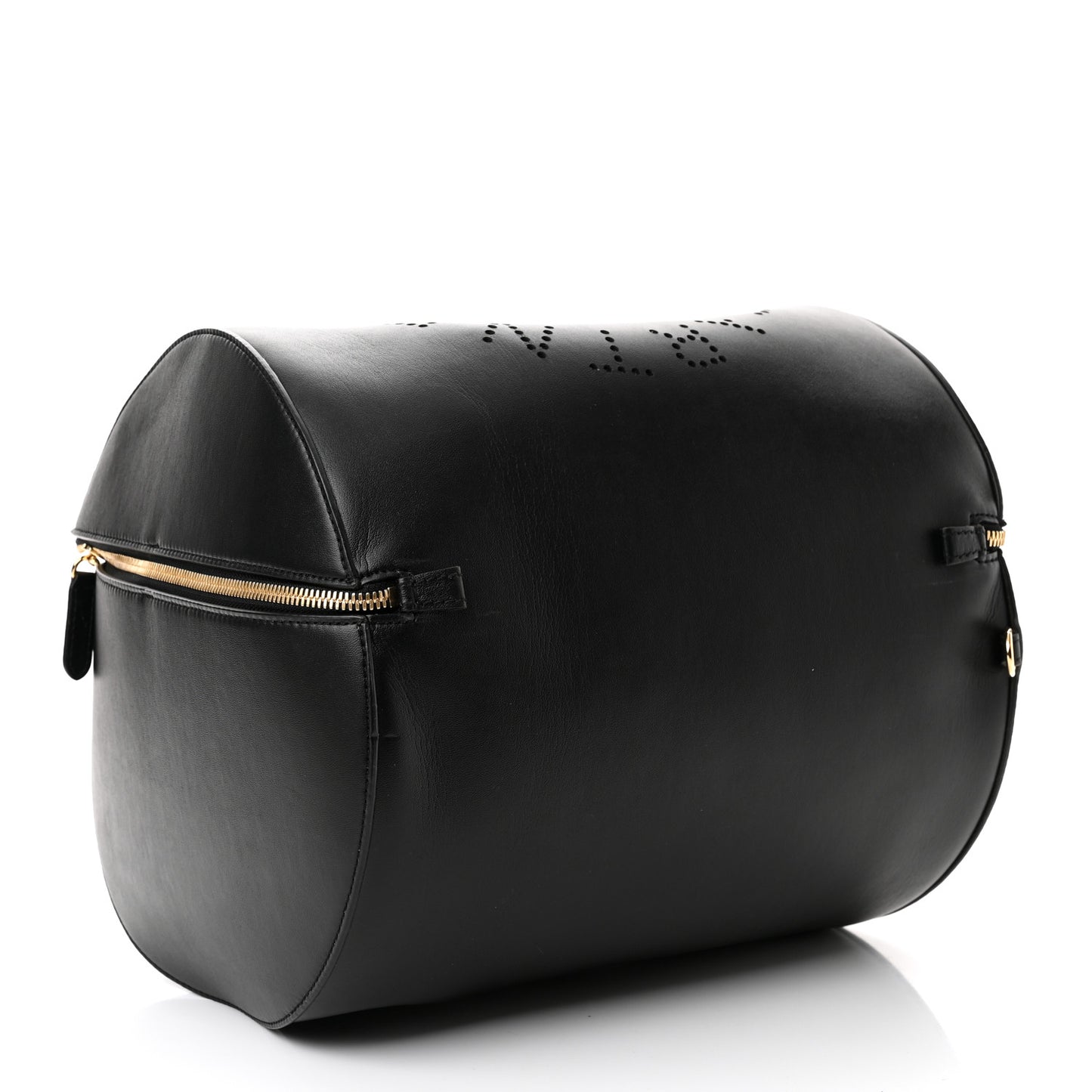 Eco Alter Nappa Perforated Logo Shoulder Bag Black