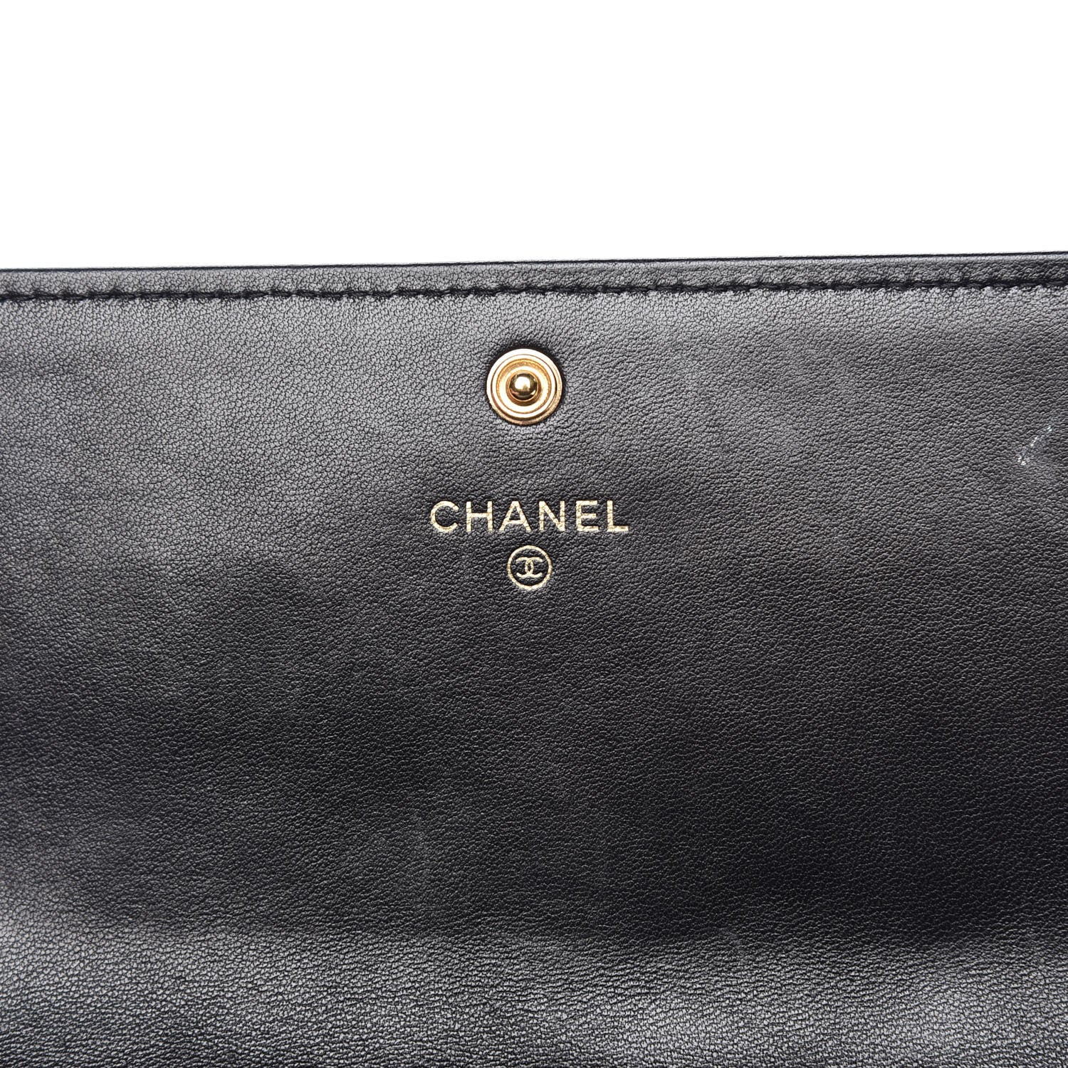 Chanel Lambskin Quilted Large Diamond CC Flap Wallet Black 6 of 14