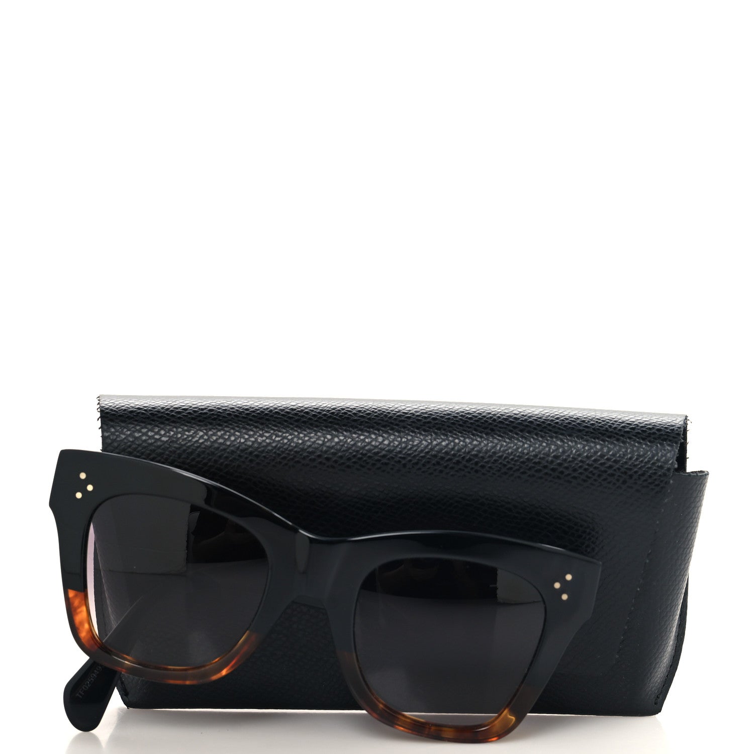 Celine Acetate Polarized Cat Eye Sunglasses CL4004IN Havana Black 8 of 8