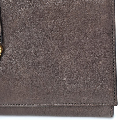 Saint Laurent Sheepskin Classic Y Ligne Clutch Brown 10 of 13