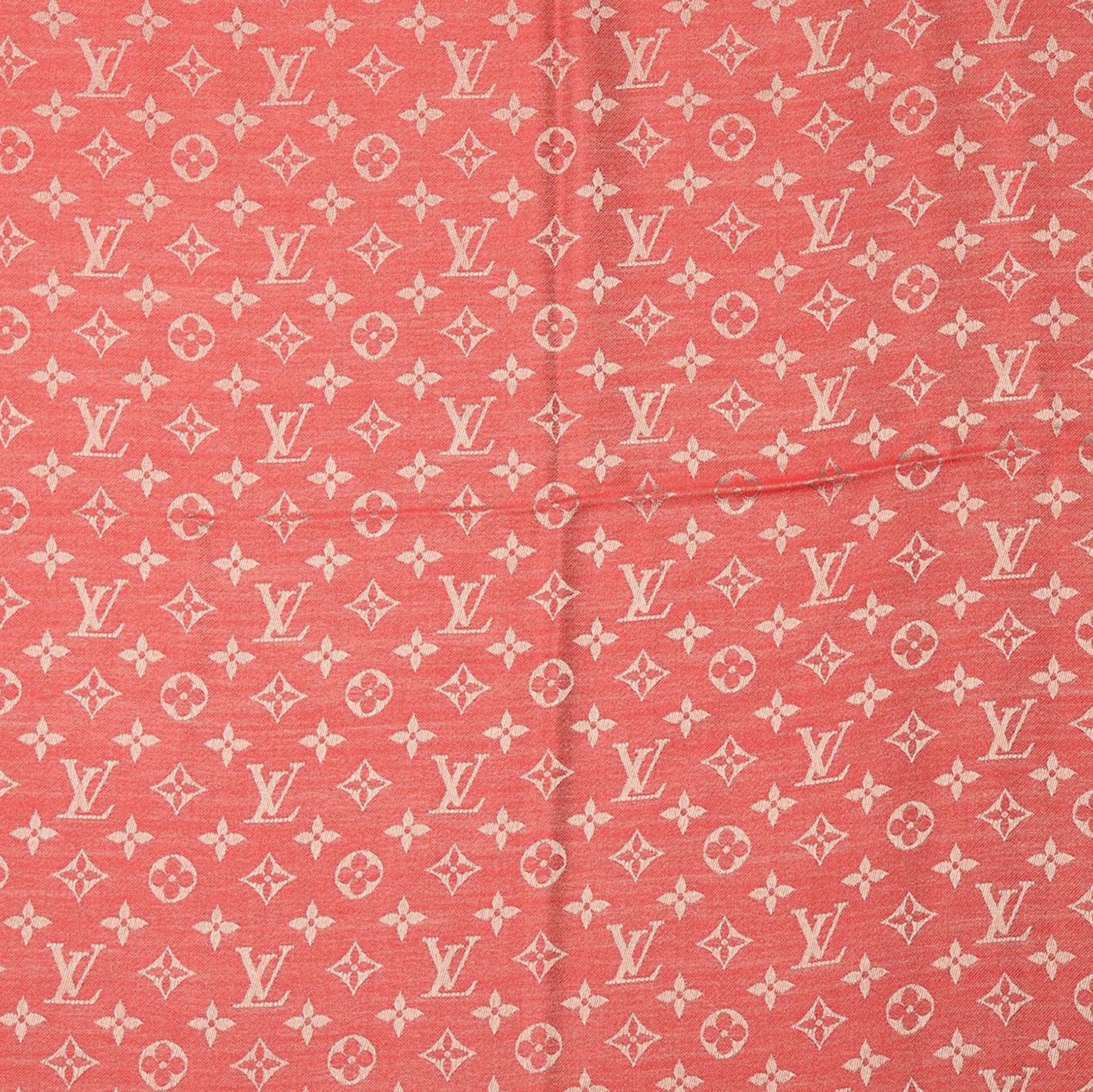 Silk Wool Monogram Denim Shawl Piment