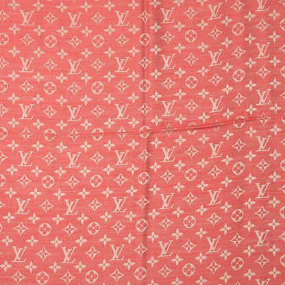 Louis Vuitton Silk Wool Monogram Denim Shawl Piment 1 of 5