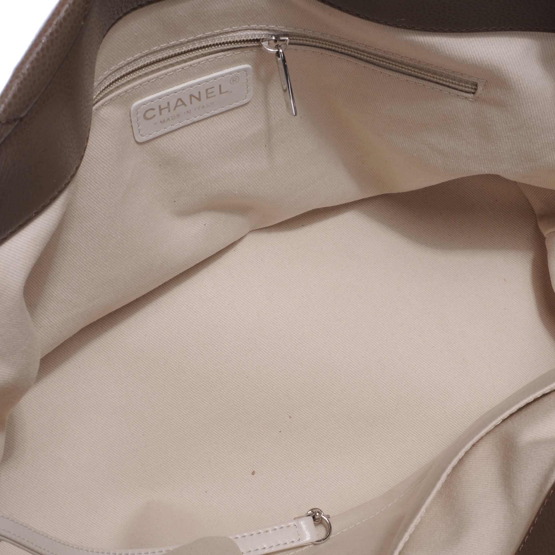 Chanel Caviar CC Timeless Soft Tote Taupe Fonce 8 of 9