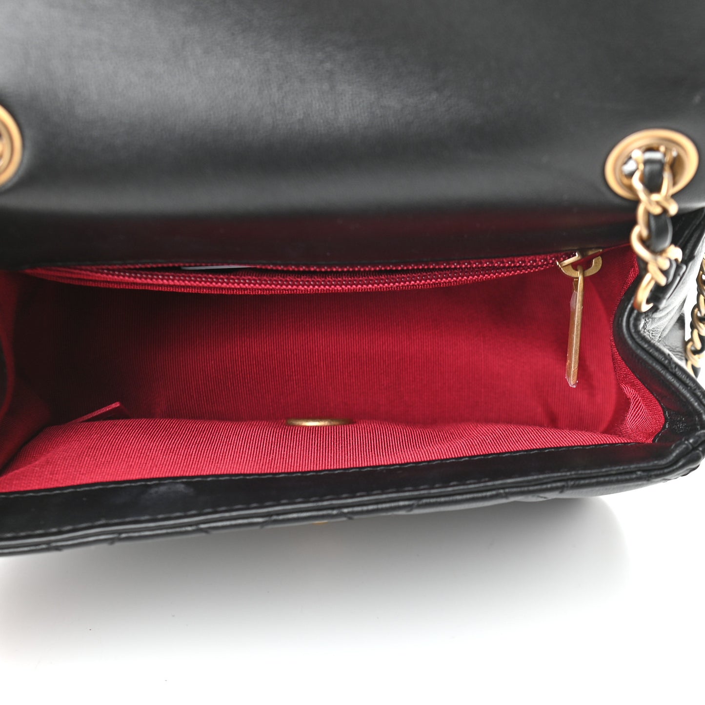 Lambskin Quilted Mini Romance Square Flap Black