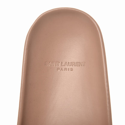 Saint Laurent Lambskin Joan Slide Sandals 39 Nude 6 of 10