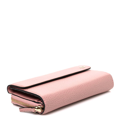 Gucci Dollar Calfskin Interlocking G Continental Wallet Soft Pink 4 of 9