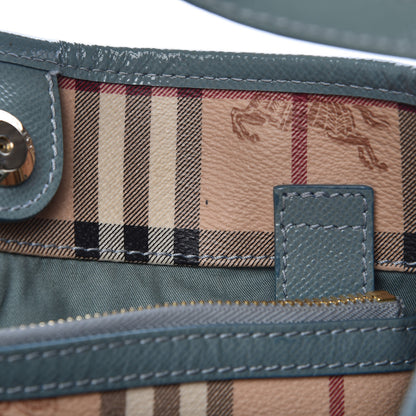 Burberry Haymarket Check Small Canterbury Tote Eucalyptus Grey 7 of 14