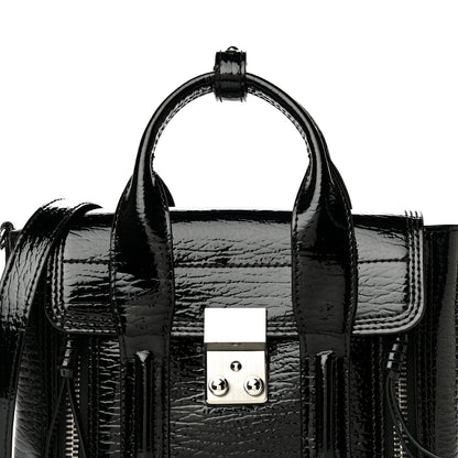 3.1 Phillip Lim Textured Patent Mini Pashli Satchel Black 7 of 9