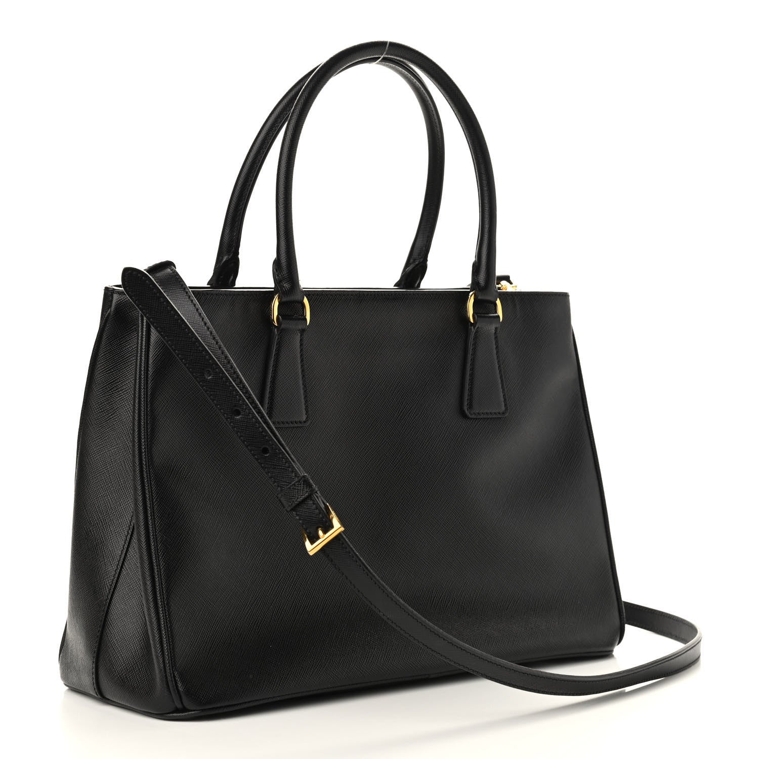 Prada Saffiano Lux Medium Tote Black 2 of 8