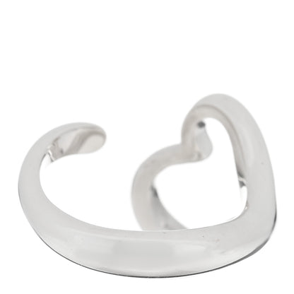 Tiffany Sterling Silver Elsa Peretti Open Heart Ring 49 4.75 3 of 4