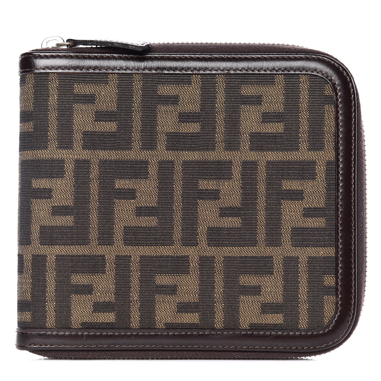 Fendi Zucca Zip Around Pouch Tobacco 1 of 6