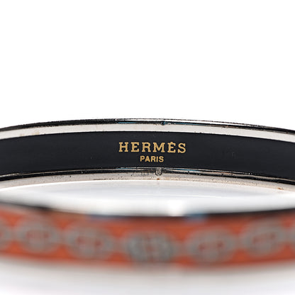 Hermes Enamel Printed Narrow Chaine d'Ancre Bracelet 70 3 of 4