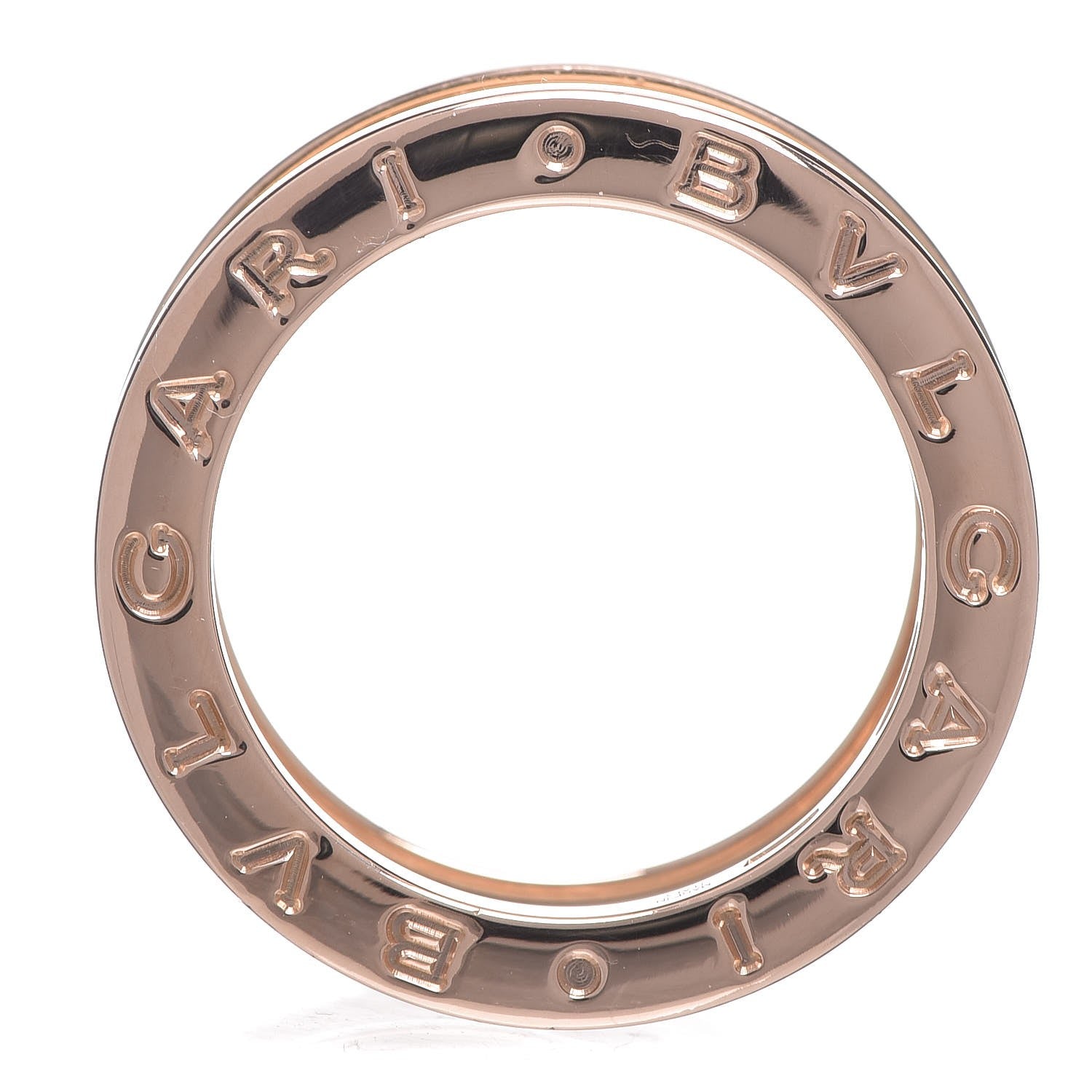 Bulgari 18K Rose Gold White Ceramic B.Zero1 Two-Band Ring 51 5.75 11 of 12