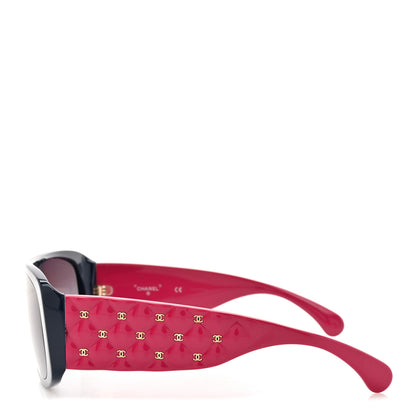 Chanel Acetate Shield Sunglasses 71466-A Blue Pink 3 of 8