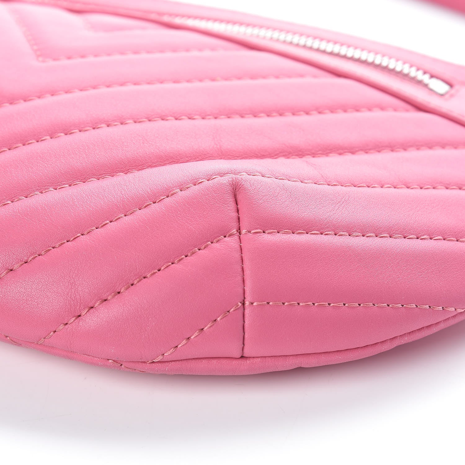 Chanel Lambskin Chevron Quilted Waist Belt Bag Pink 10 of 10
