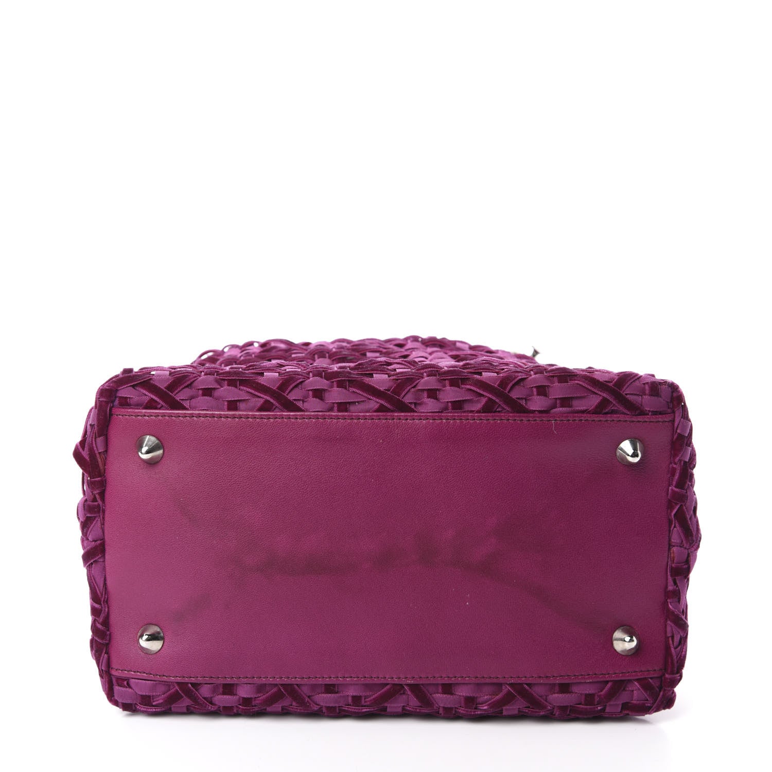 Christian Dior Velvet Woven Small Lady Dior Purple 8 of 12