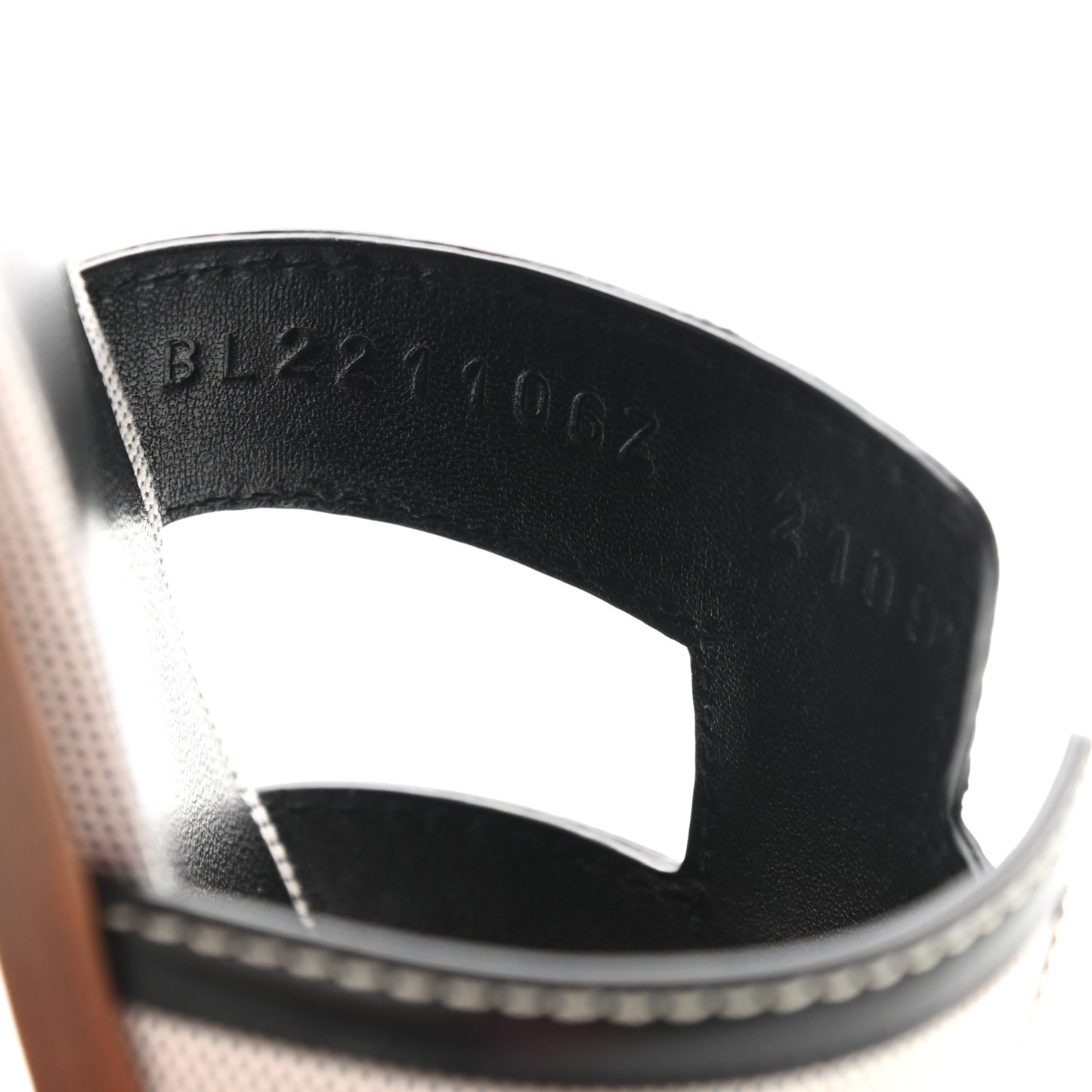 Calfskin Canvas Oran Sandals 37 Black