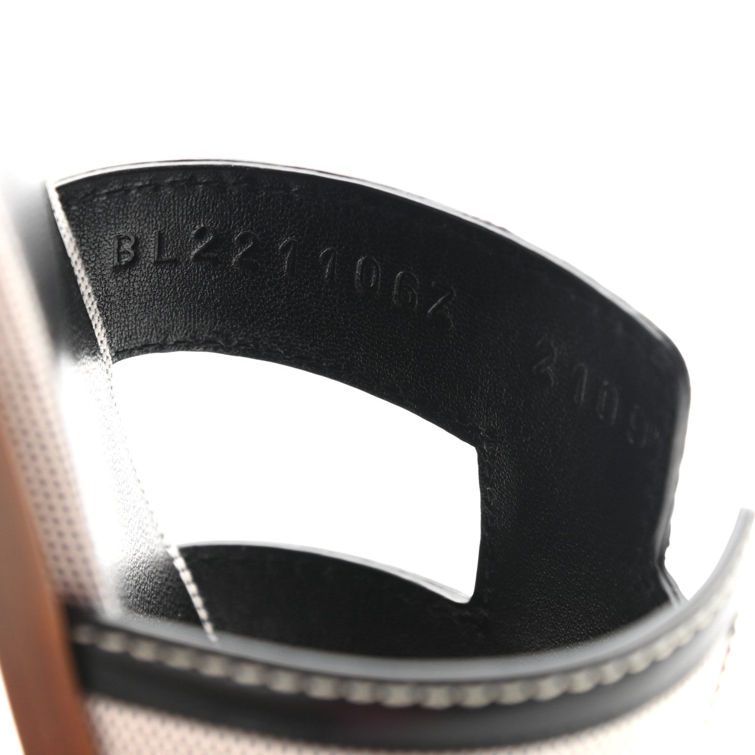 Hermes Calfskin Canvas Oran Sandals 37 Black 8 of 8