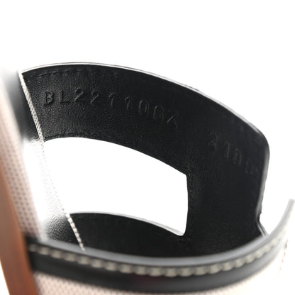 Hermes Calfskin Canvas Oran Sandals 37 Black 8 of 8