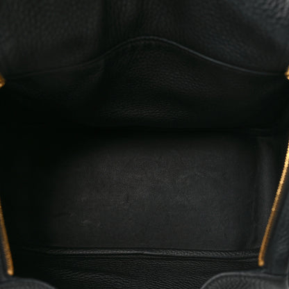 Hermes Taurillon Clemence Lindy 26 Black 5 of 11