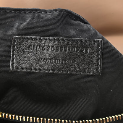 Saint Laurent Lambskin Quilted Toy Loulou Puffer Monogram Chain Satchel Dark Beige 8 of 12