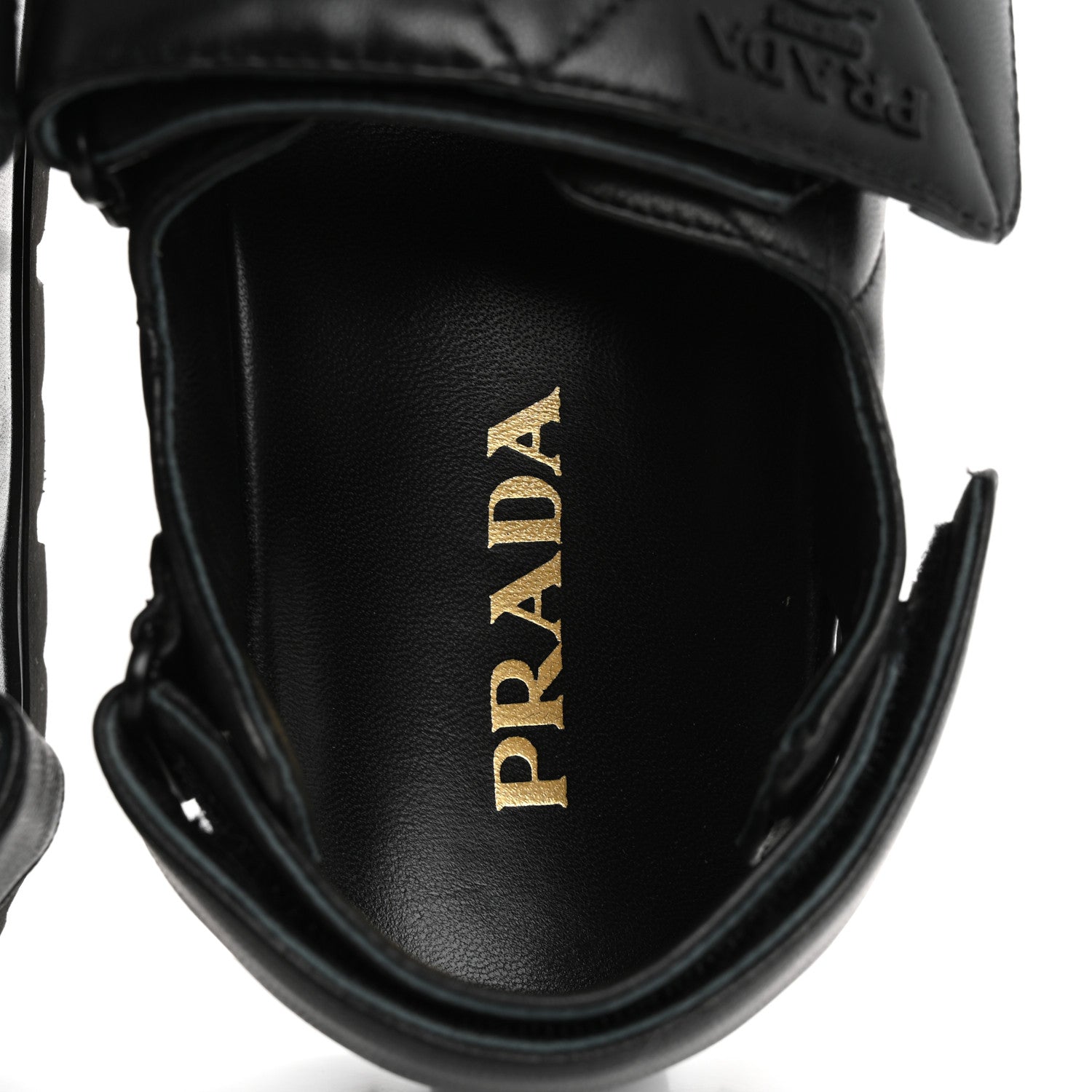 Prada Nappa Quilted Padded Slingback Sandals 37.5 Black 7 of 17