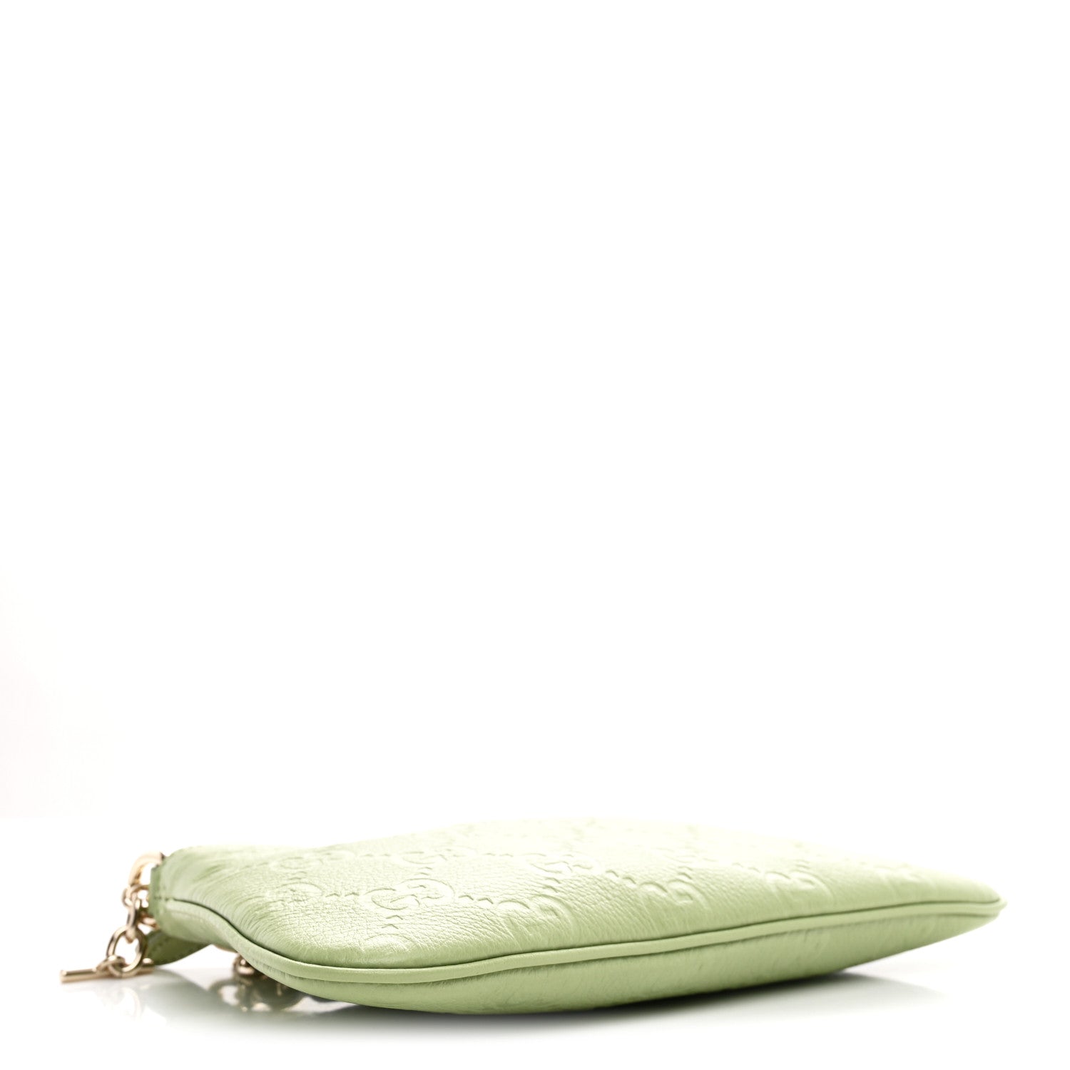 Gucci GG Grainy Calfskin Emblem Super Mini Shoulder Bag Sage Leaf 4 of 11