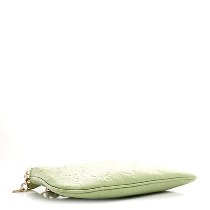 Gucci GG Grainy Calfskin Emblem Super Mini Shoulder Bag Sage Leaf 4 of 11