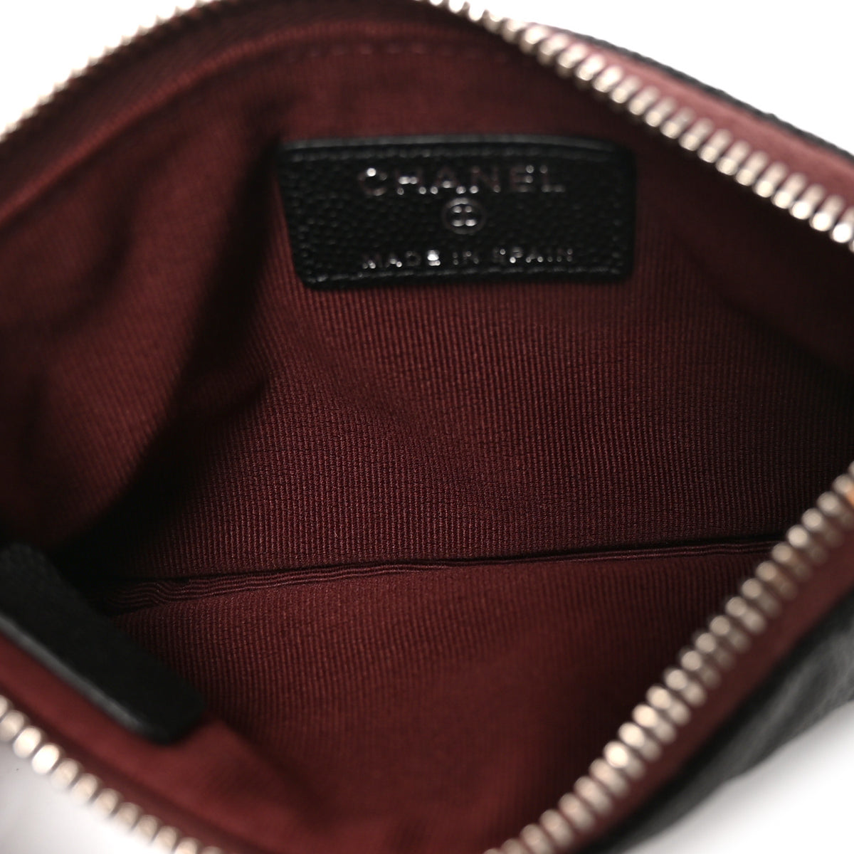 Caviar Quilted Small Cosmetic Case Black