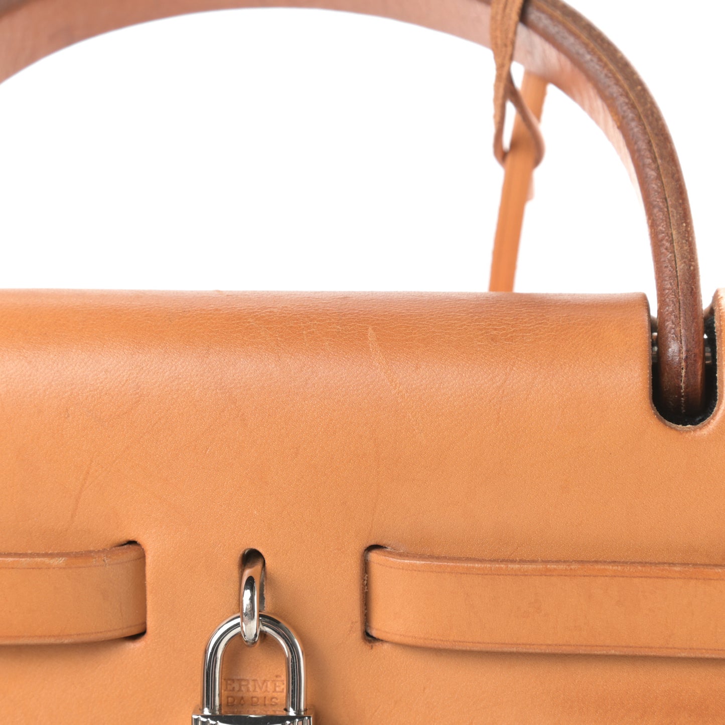 Toile Vache Calfskin Herbag PM 30 Black Natural