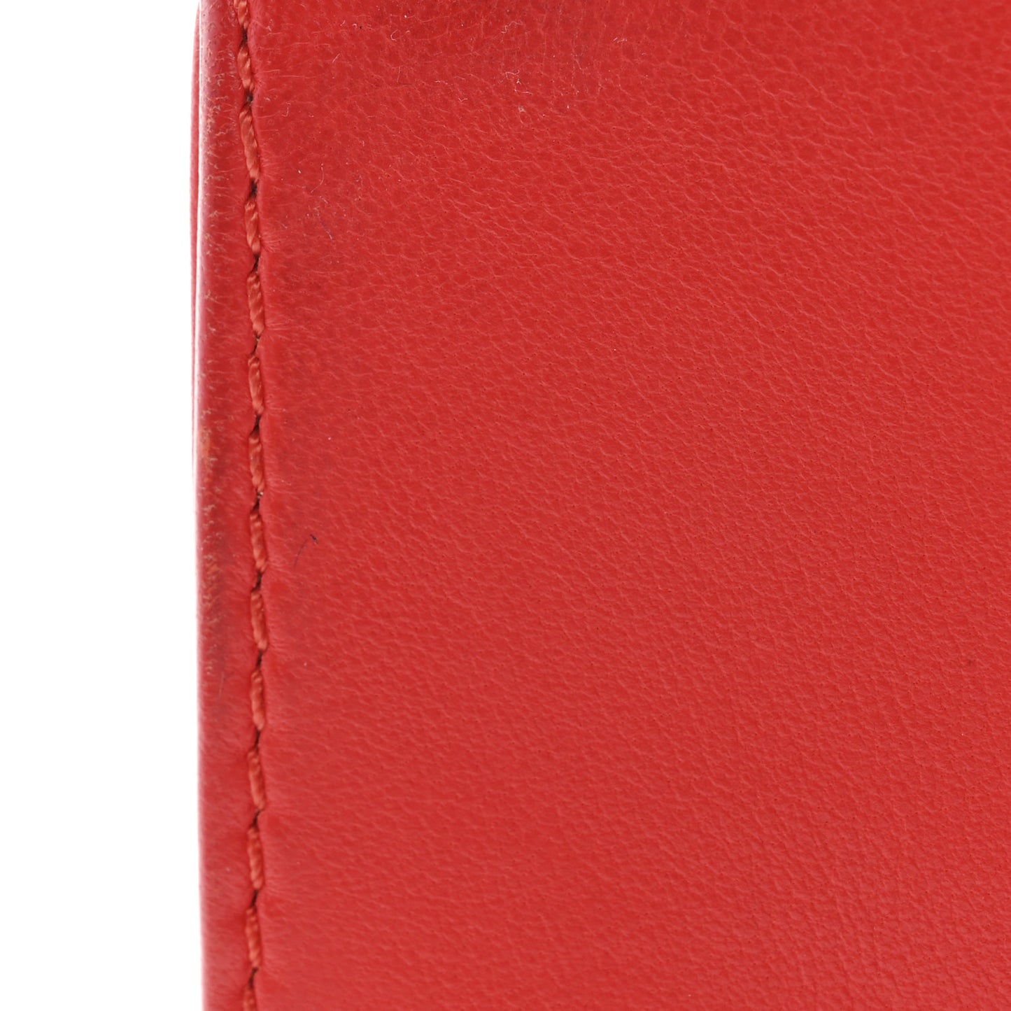 Lambskin Quilted Large Geometric Flap Red