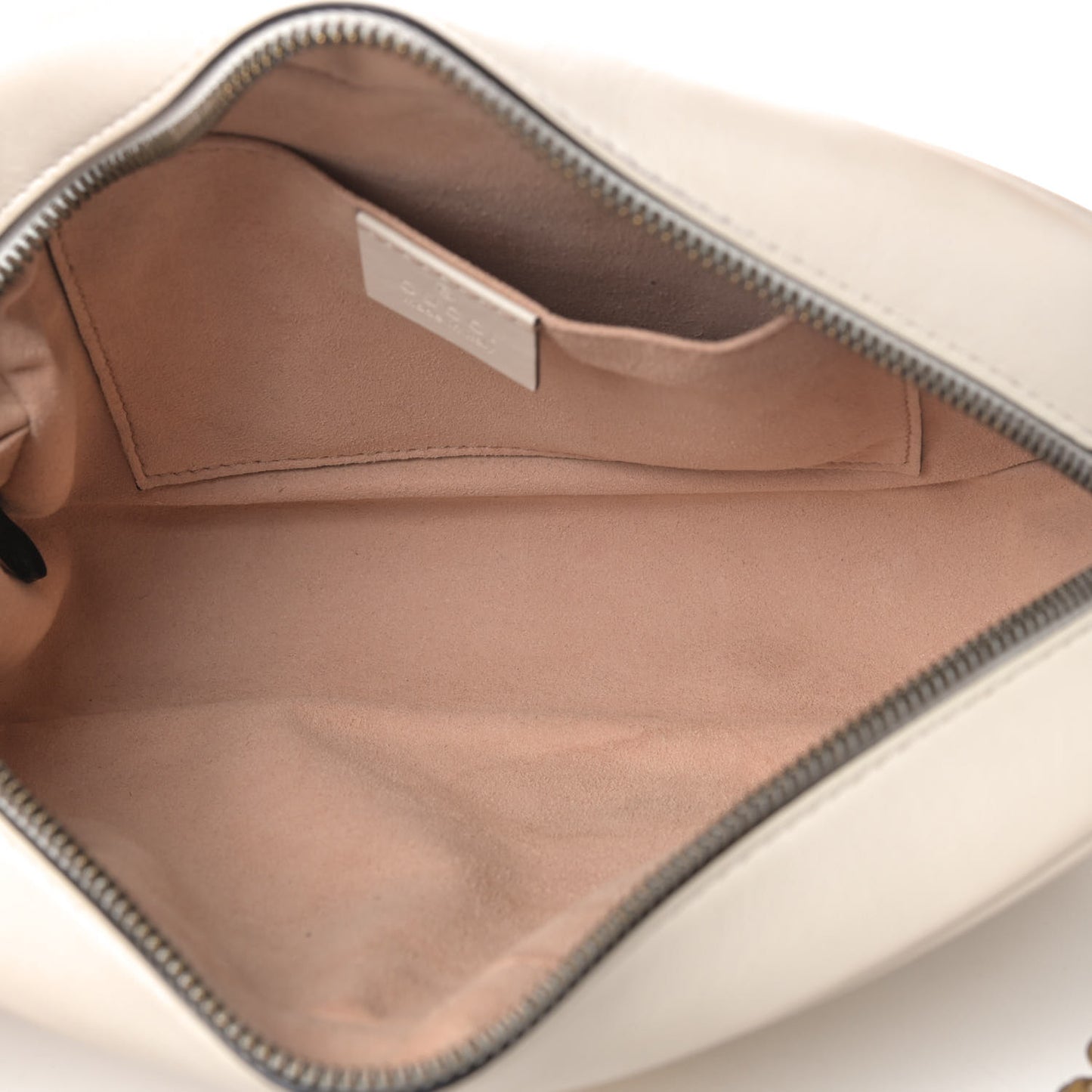 Calfskin Matelasse Small GG Marmont Chain Shoulder Bag White