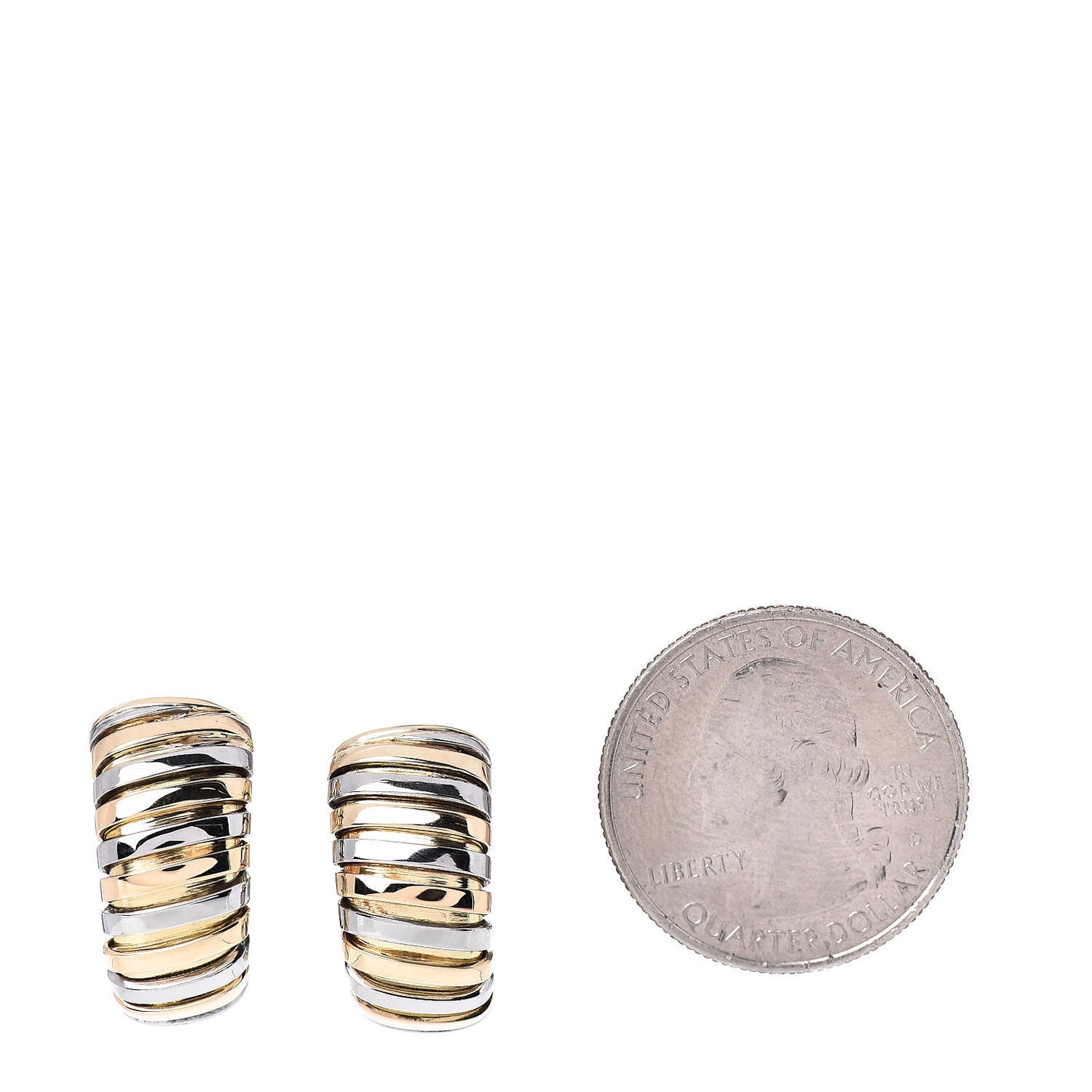 18K Yellow Gold Stainless Steel Tubogas Earrings