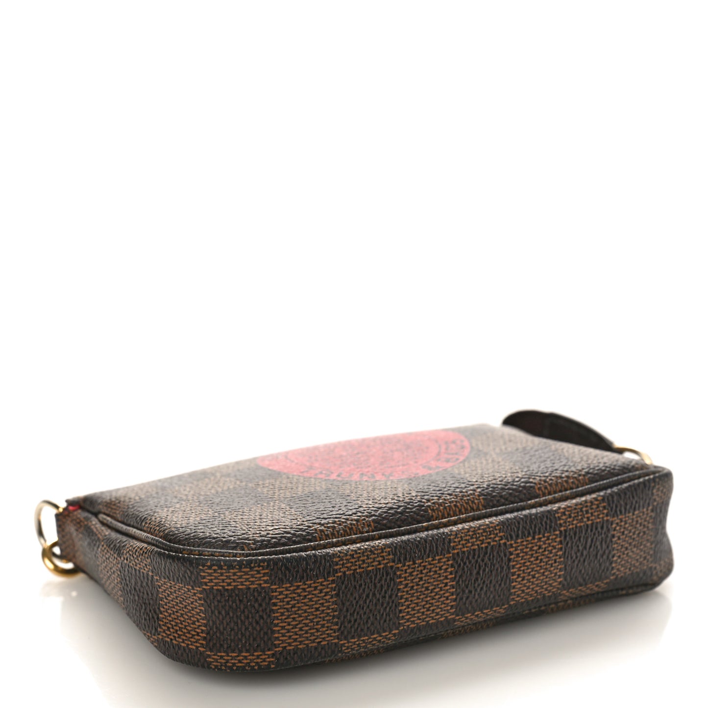 Damier Ebene Complice Trunks and Bags Mini Pochette Accessories Red