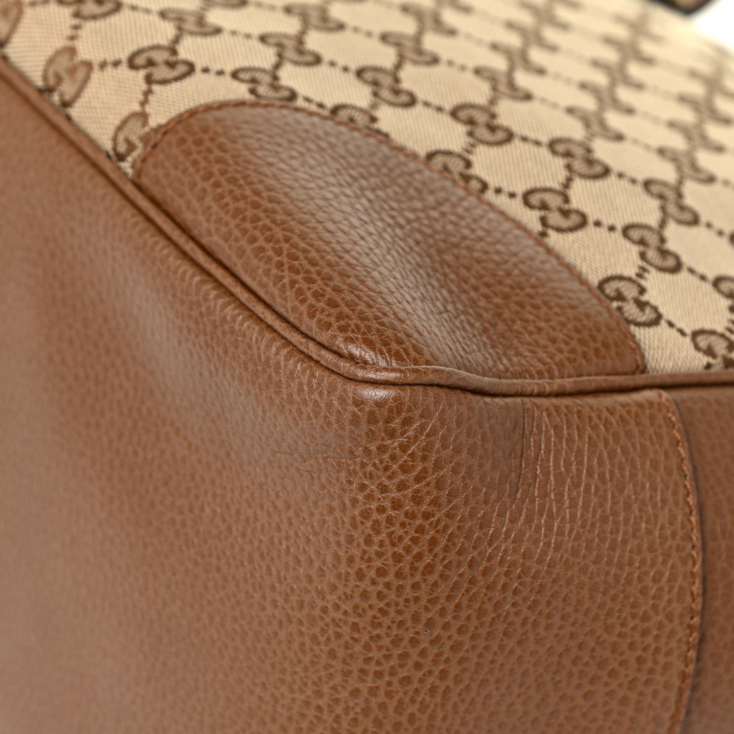 Gucci Monogram Medium Bree Zippered Tote Beige Tabacco 7 of 13