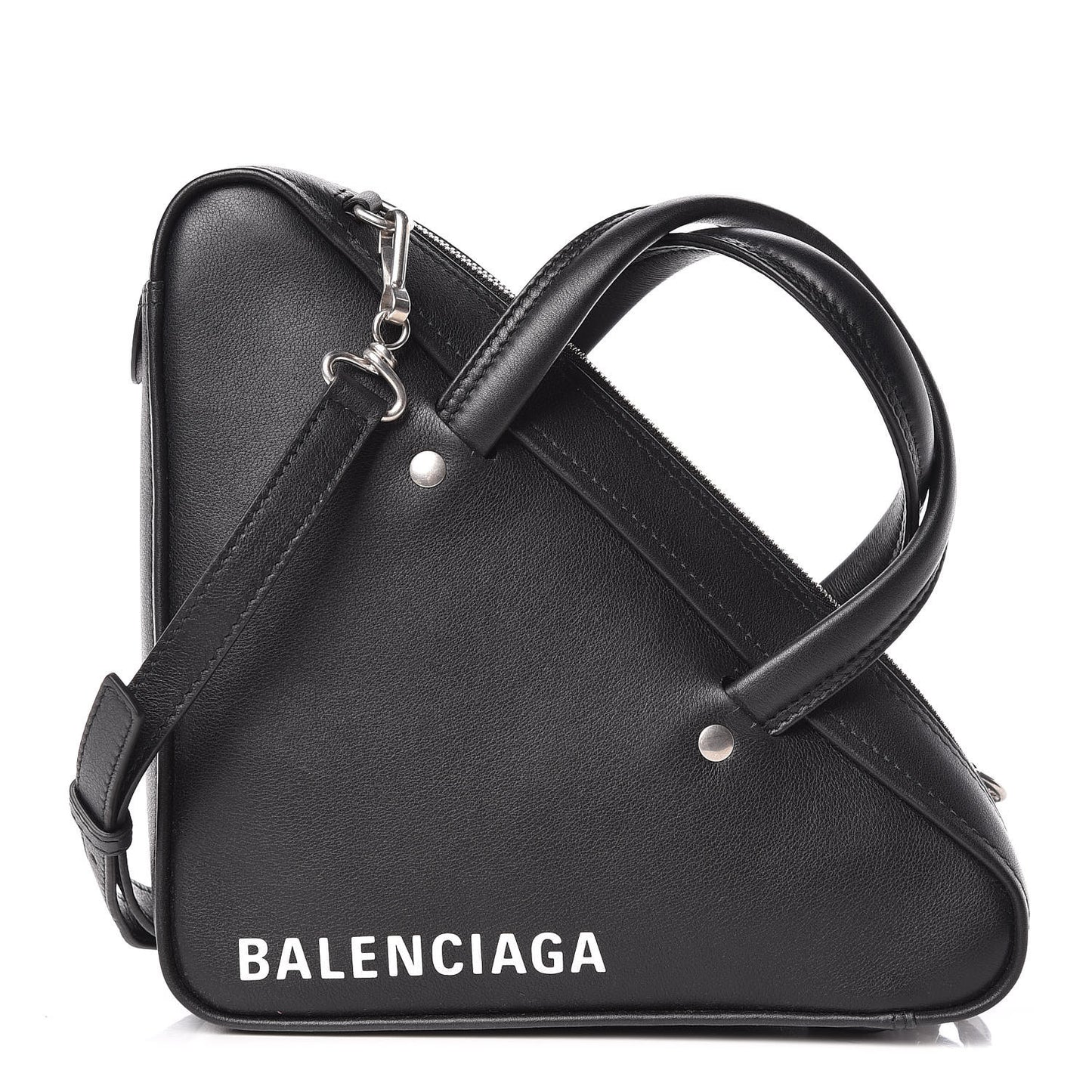 Calfskin XS Triangle Duffle Black