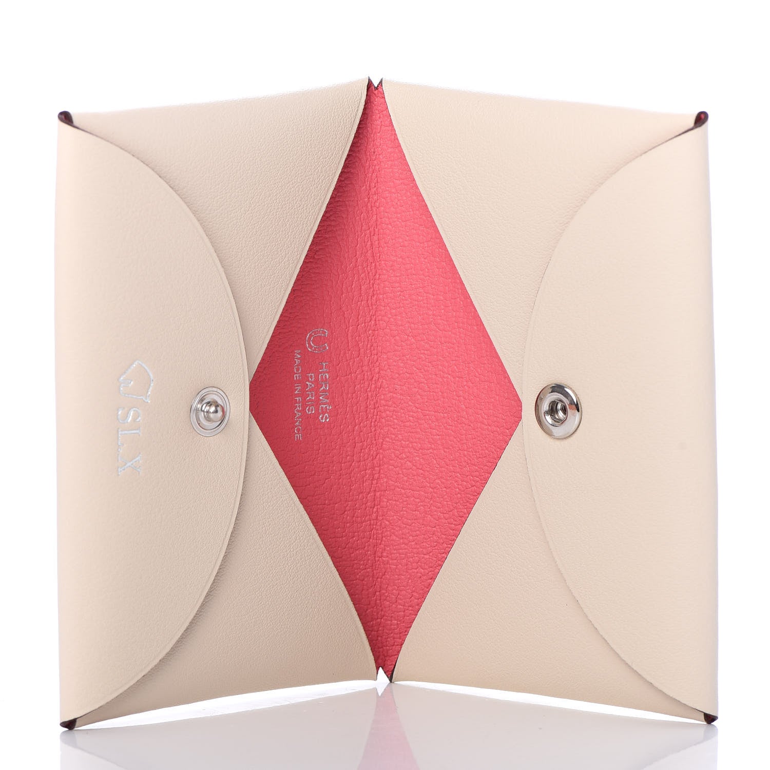 Hermes Swift Horseshoe Calvi Card Case Beton Rose Azalee 5 of 8