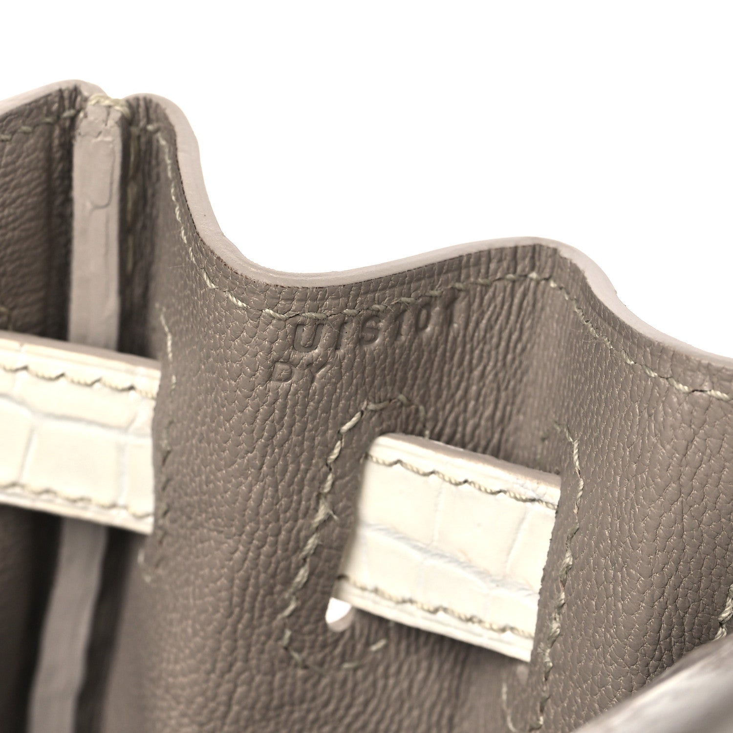 Hermes Matte Niloticus Crocodile Himalaya Kelly Retourne 28 White 7 of 11