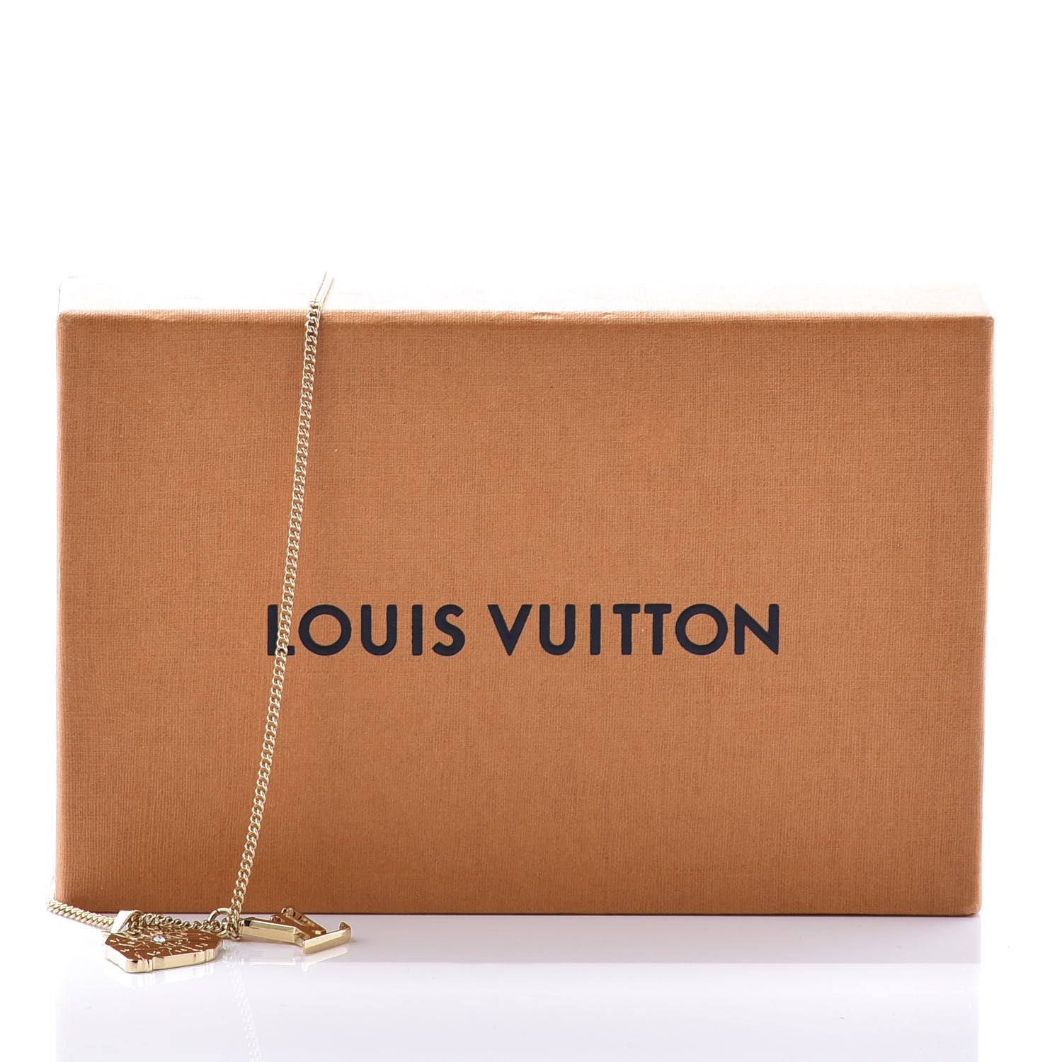 Louis Vuitton Paris Pendant Necklace Gold 7 of 7