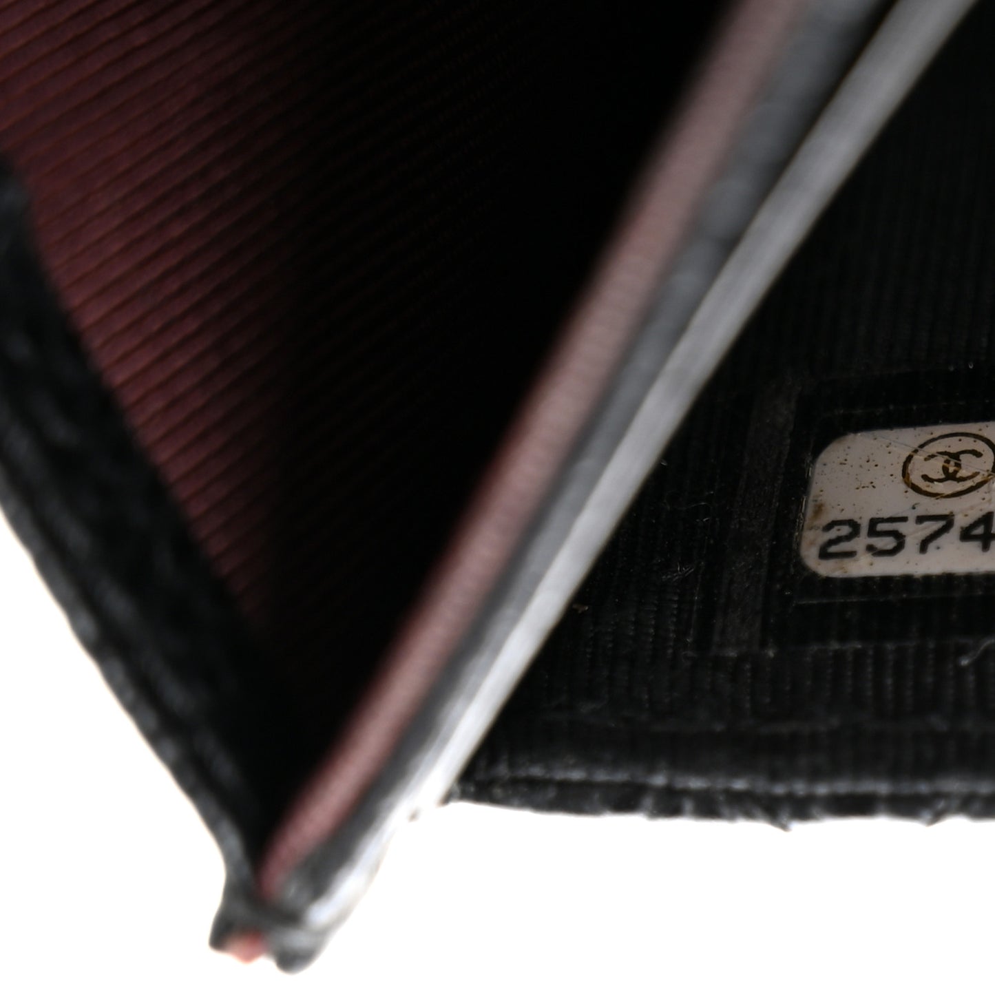 Caviar Quilted Flap Card Holder Black