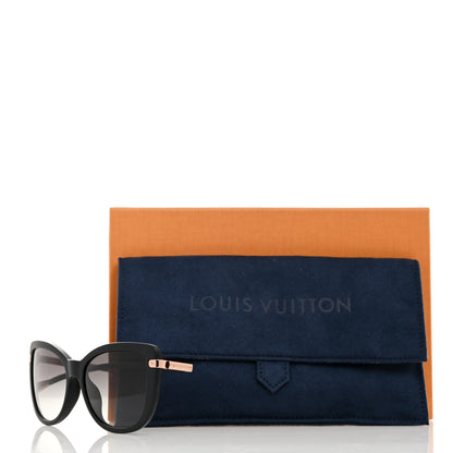 Louis Vuitton Monogram Acetate Charlotte Sunglasses Z0781E Black 10 of 10