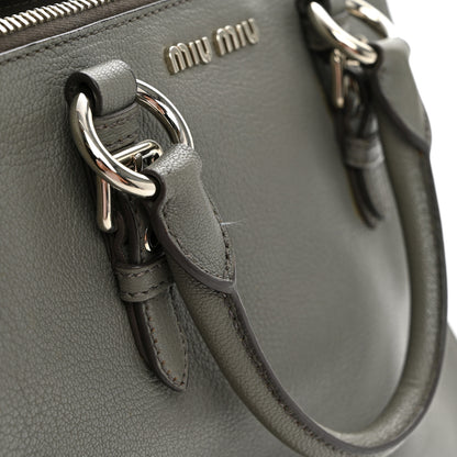Miu Miu Goatskin Madras Bauletto Pomice 13 of 13