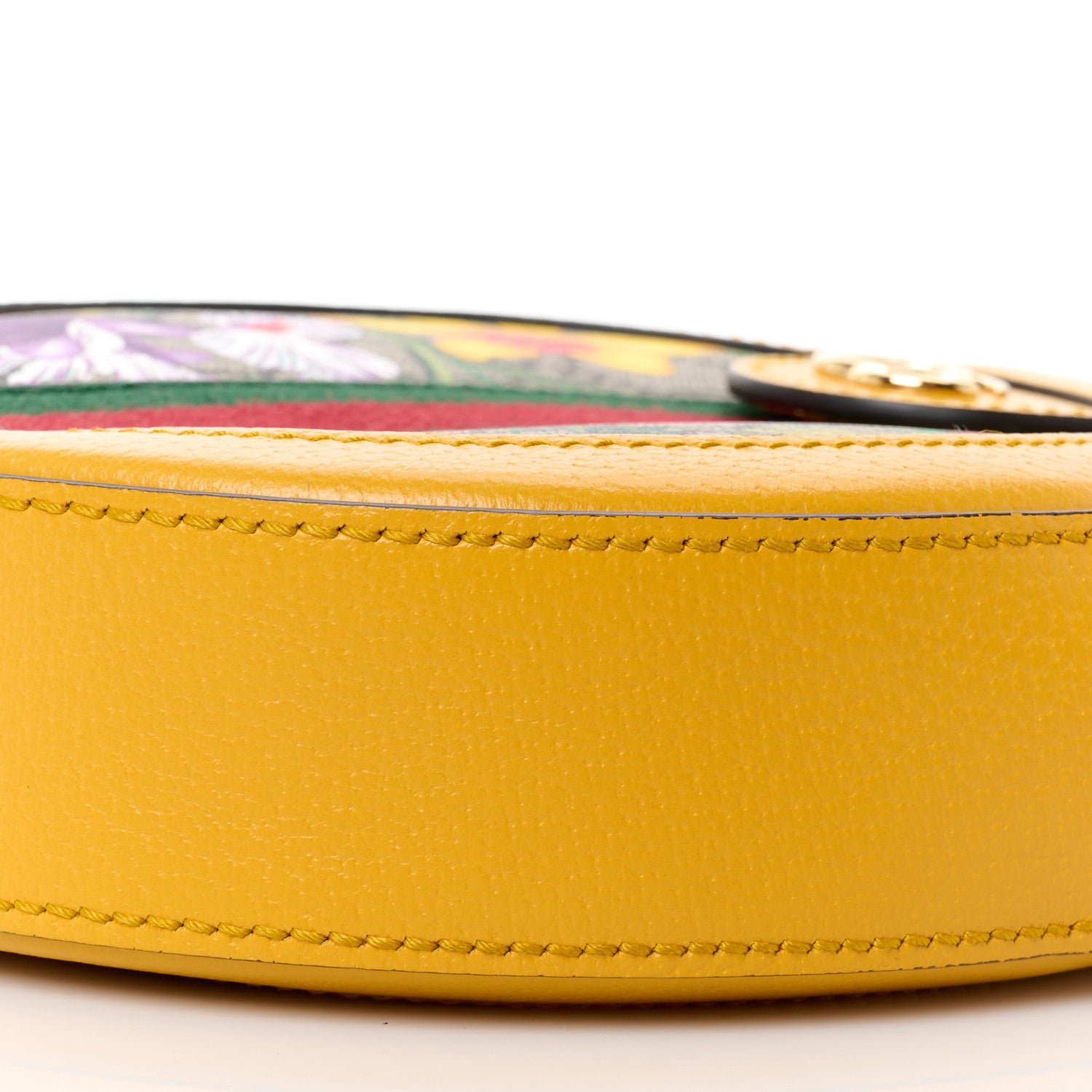 Gucci GG Supreme Monogram Flora Web Mini Ophidia Round Shoulder Bag Beige Multicolor Crop 11 of 11