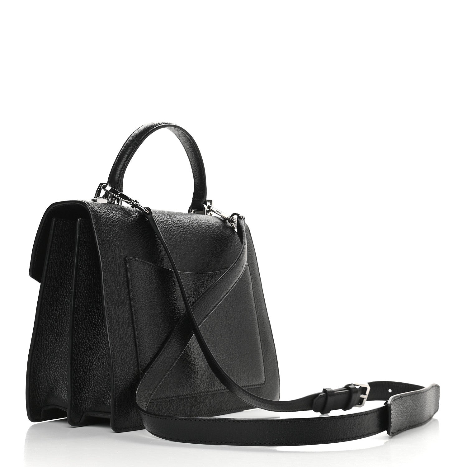 MCM Grained Calfskin Medium Patricia Park Avenue Satchel Black 2 of 9